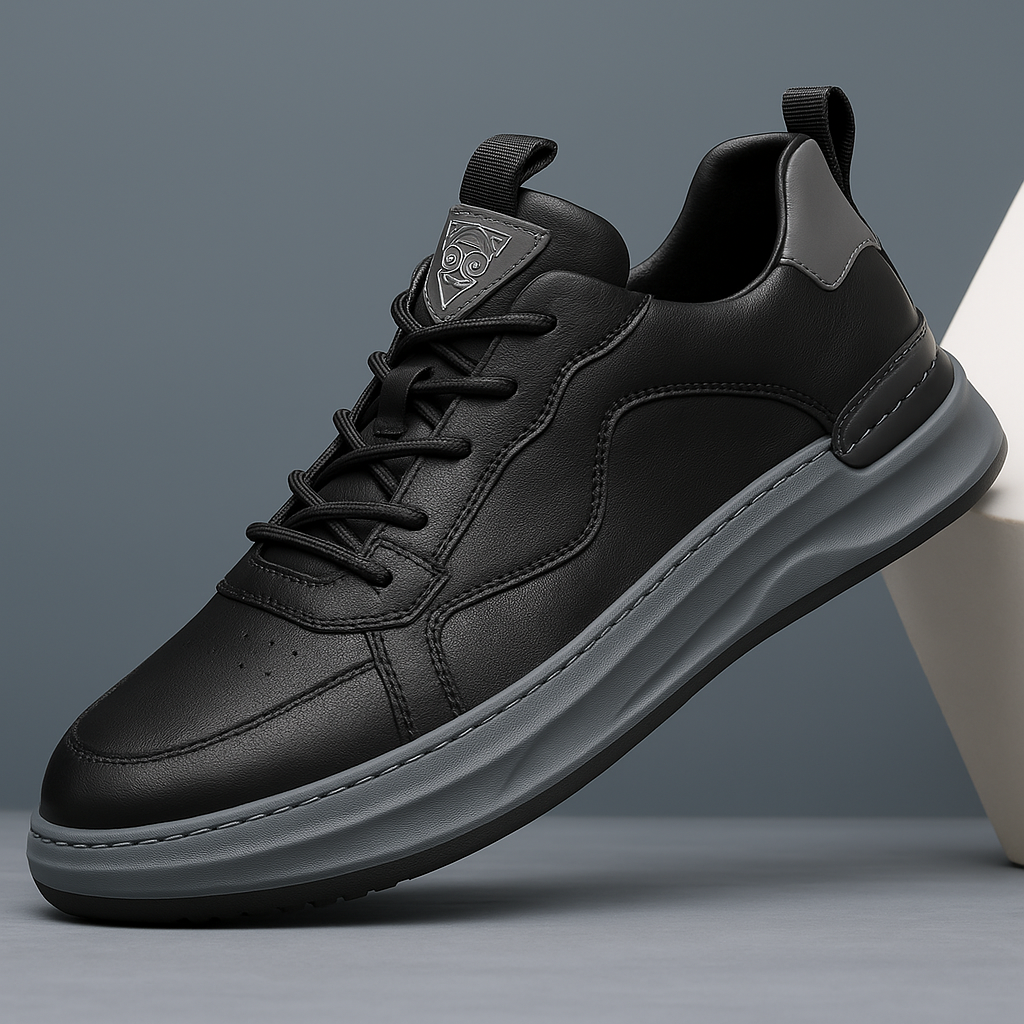 Men's Casual Lace-Up Sneakers with Cushioned Sole and Modern Design