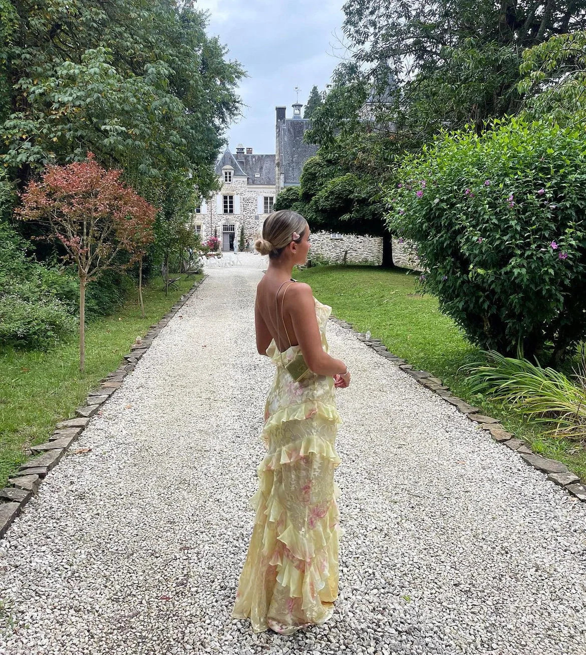 Women's Sleeveless Ruffled Tiered Maxi Dress