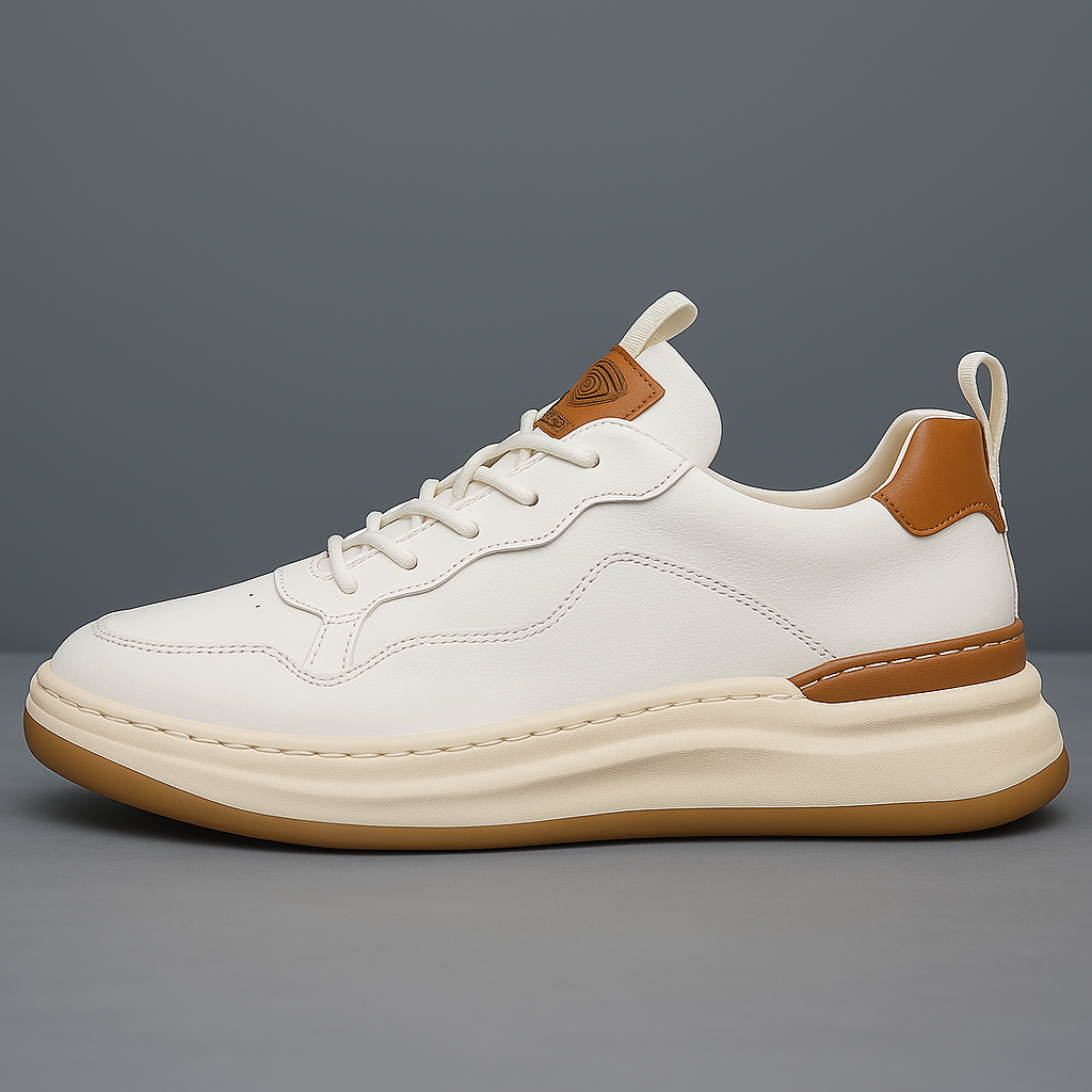 Men's Casual Lace-Up Sneakers with Cushioned Sole and Modern Design