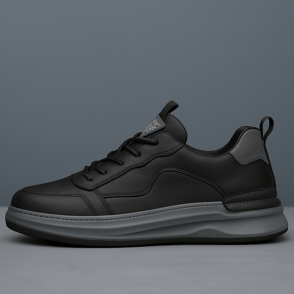 Men's Casual Lace-Up Sneakers with Cushioned Sole and Modern Design