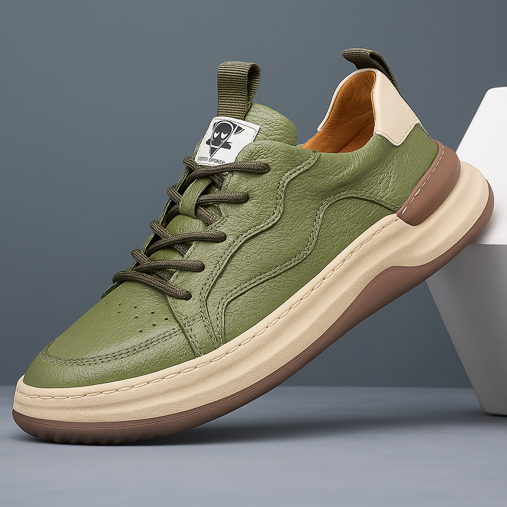Men's Casual Lace-Up Sneakers with Cushioned Sole and Modern Design
