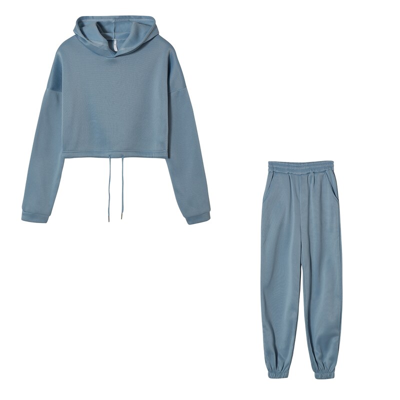 Women's 2-Piece Tracksuit Loungewear with Drawstring Jogger Pants
