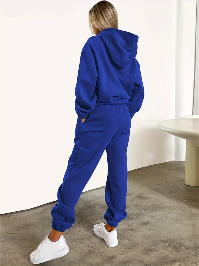 Women's 2-Piece Set Tracksuit with Hoodie Sweatshirt and Joggers