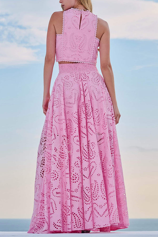 Women's Sleeveless Top and Wide-Leg Pants Set