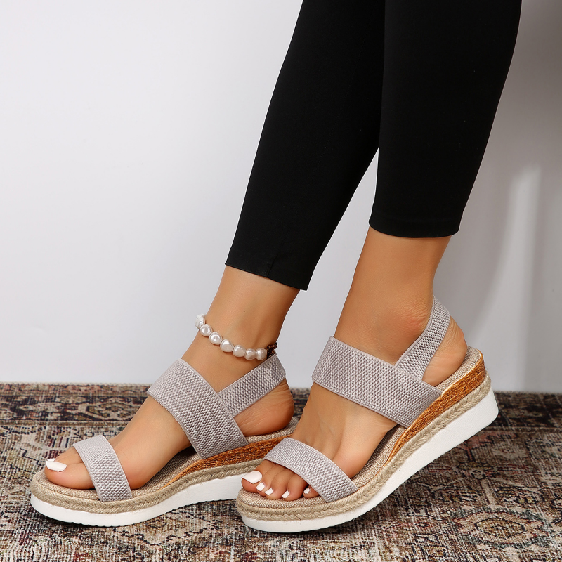 Women's Platform Strap Sandals with Cushioned Sole