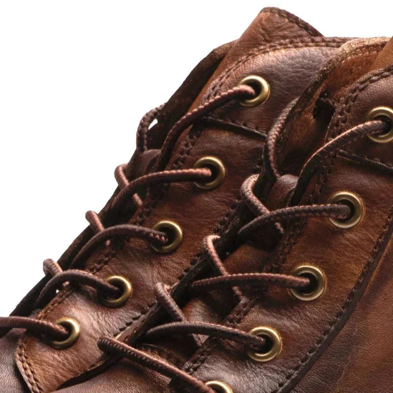 Men’s Vintage Lace-Up Ankle Boots with Classic Rugged Design
