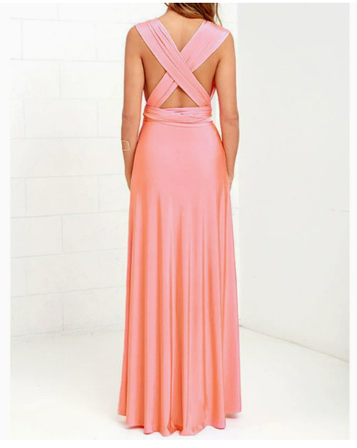 Women's Elegant Backless Halter Maxi Dress