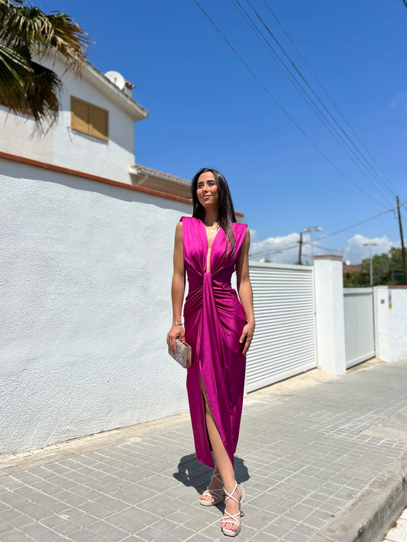 Elegant Tie-Front Neckline Dress for Women