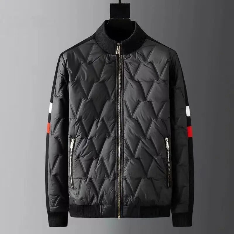 Men's 2-Piece Puffer Tracksuit Set with Bomber Jacket and Pants
