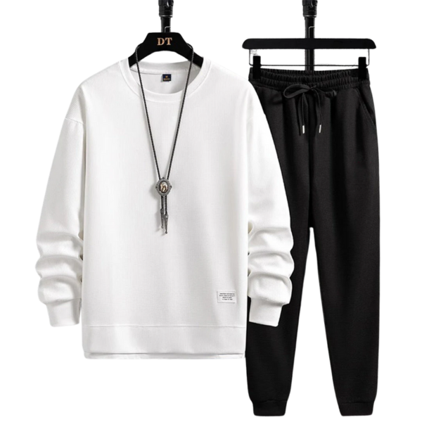 Men's Jogging Loungewear Set 2-Piece with Crew Neck Top