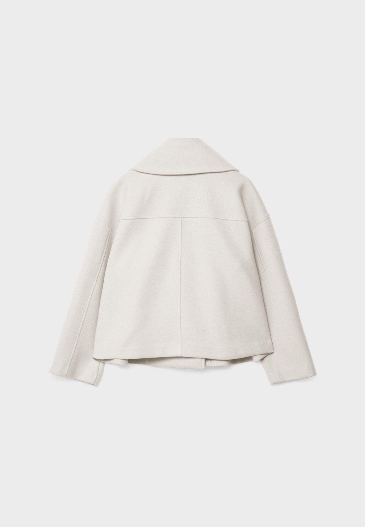 Women's Short Double-Breasted Winter Jacket with Wide Lapels