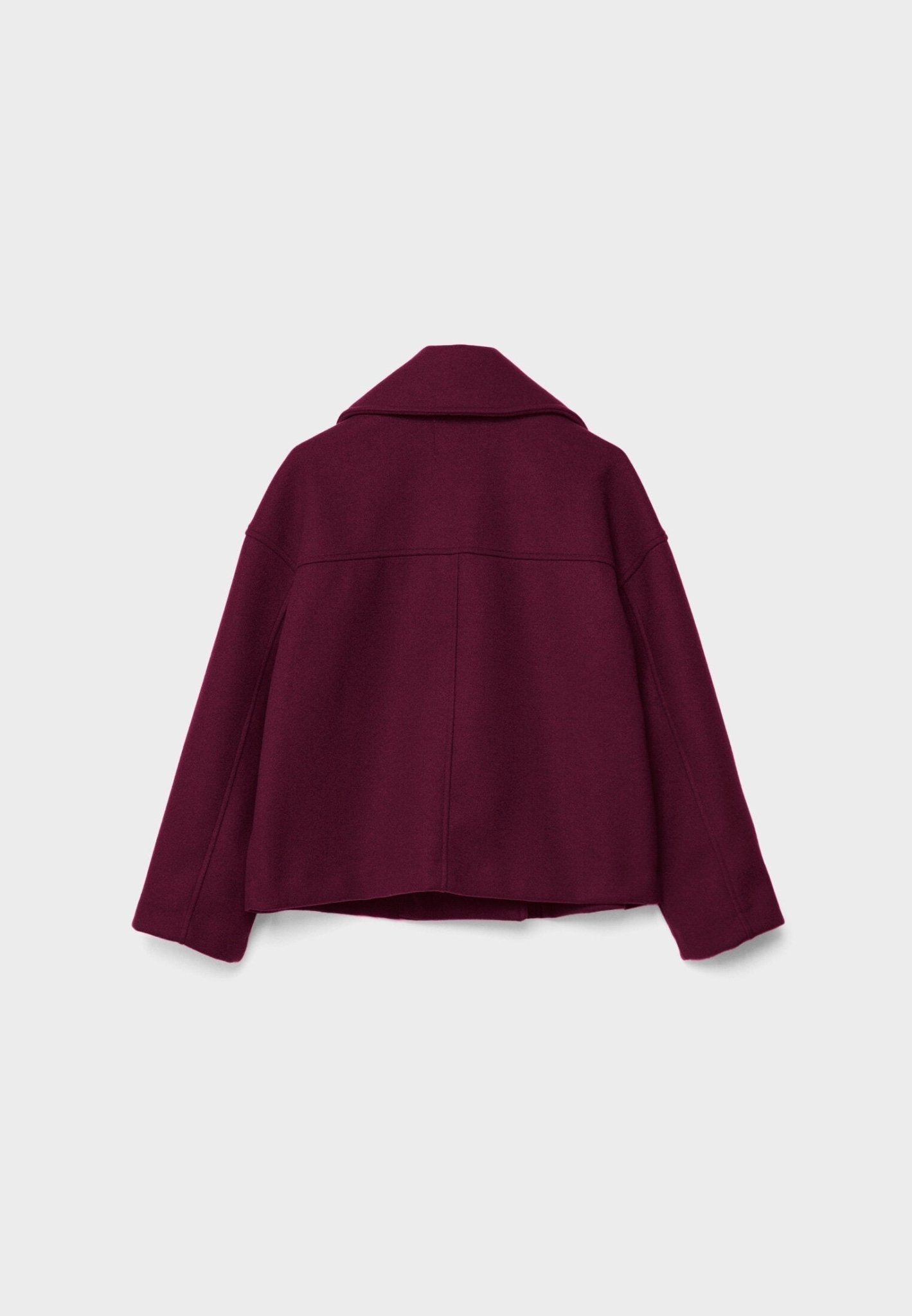 Women's Short Double-Breasted Winter Jacket with Wide Lapels