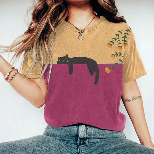 Women's Two-Tone Graphic T-shirt