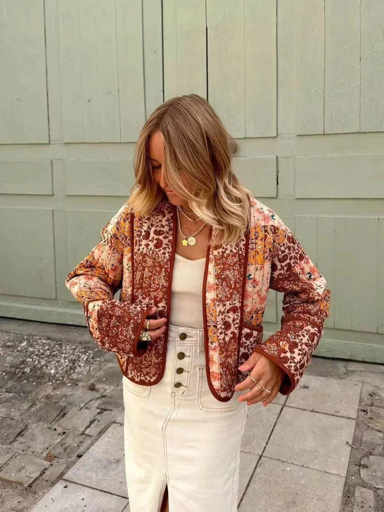 Women's Vintage Style Soft Plaid Checkered Jacket