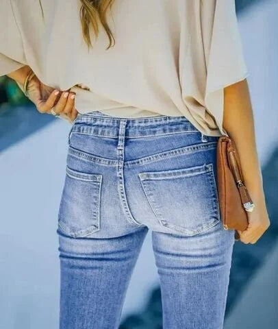 Elastic High-Waisted Women's Jeans