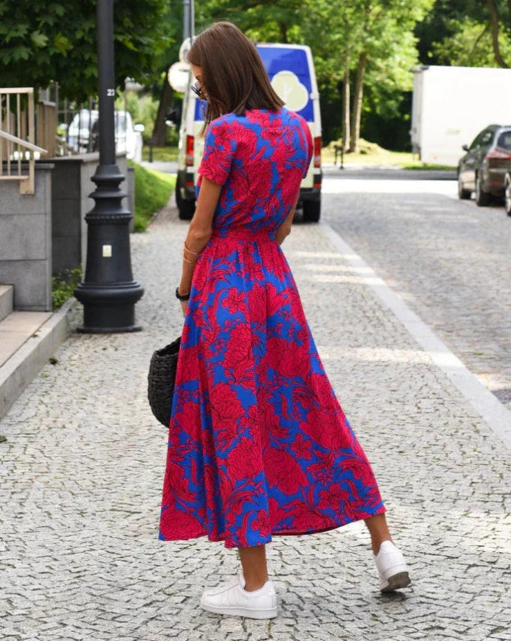 Women's summer dress with floral print