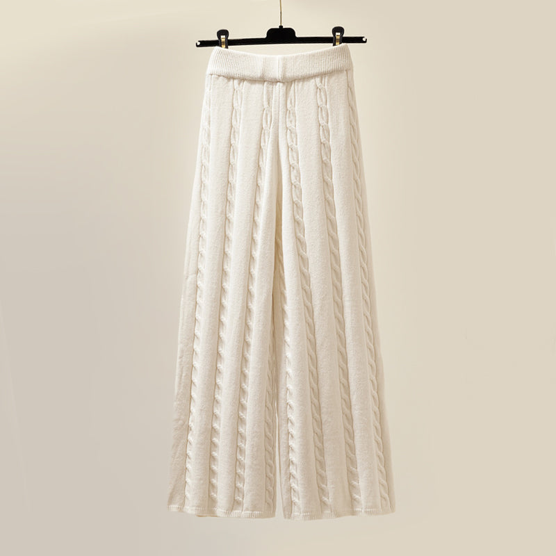 Women's 3-Piece Loungewear Set with Puffer Vest Sweater and Pants