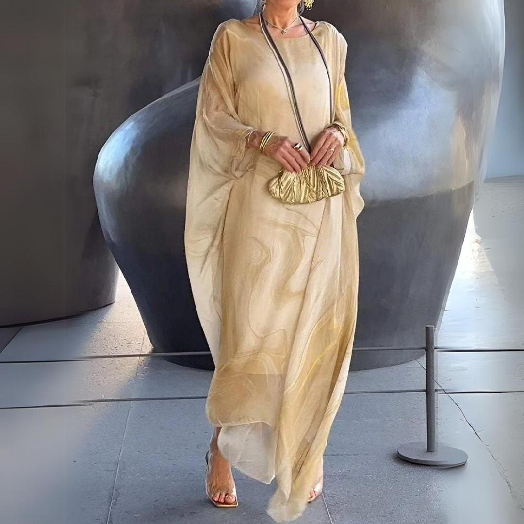 Women's Flowing Long Sleeve Maxi Dress