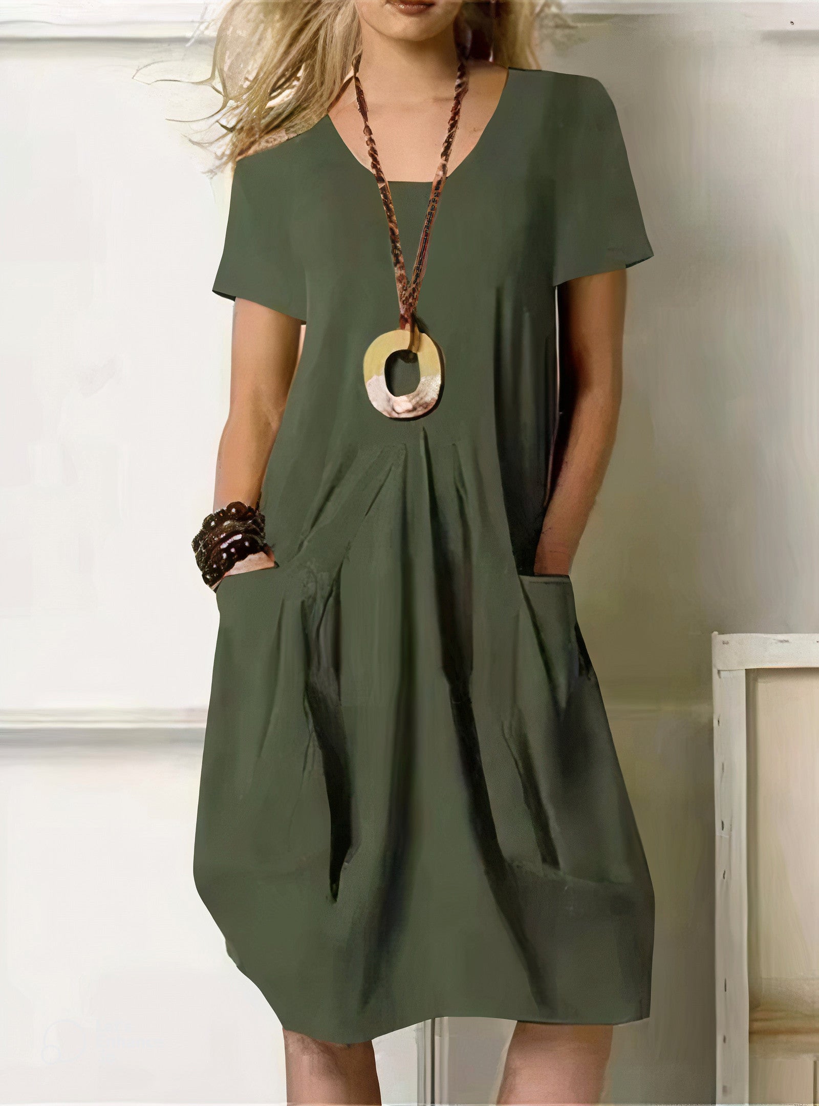 Women's Casual Pocket Dress