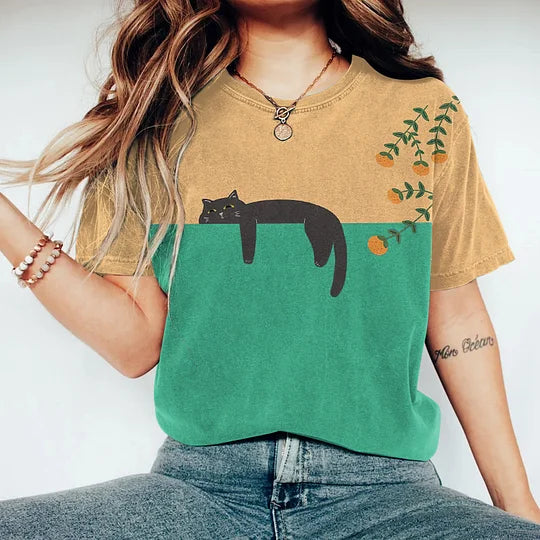 Women's Two-Tone Graphic T-shirt