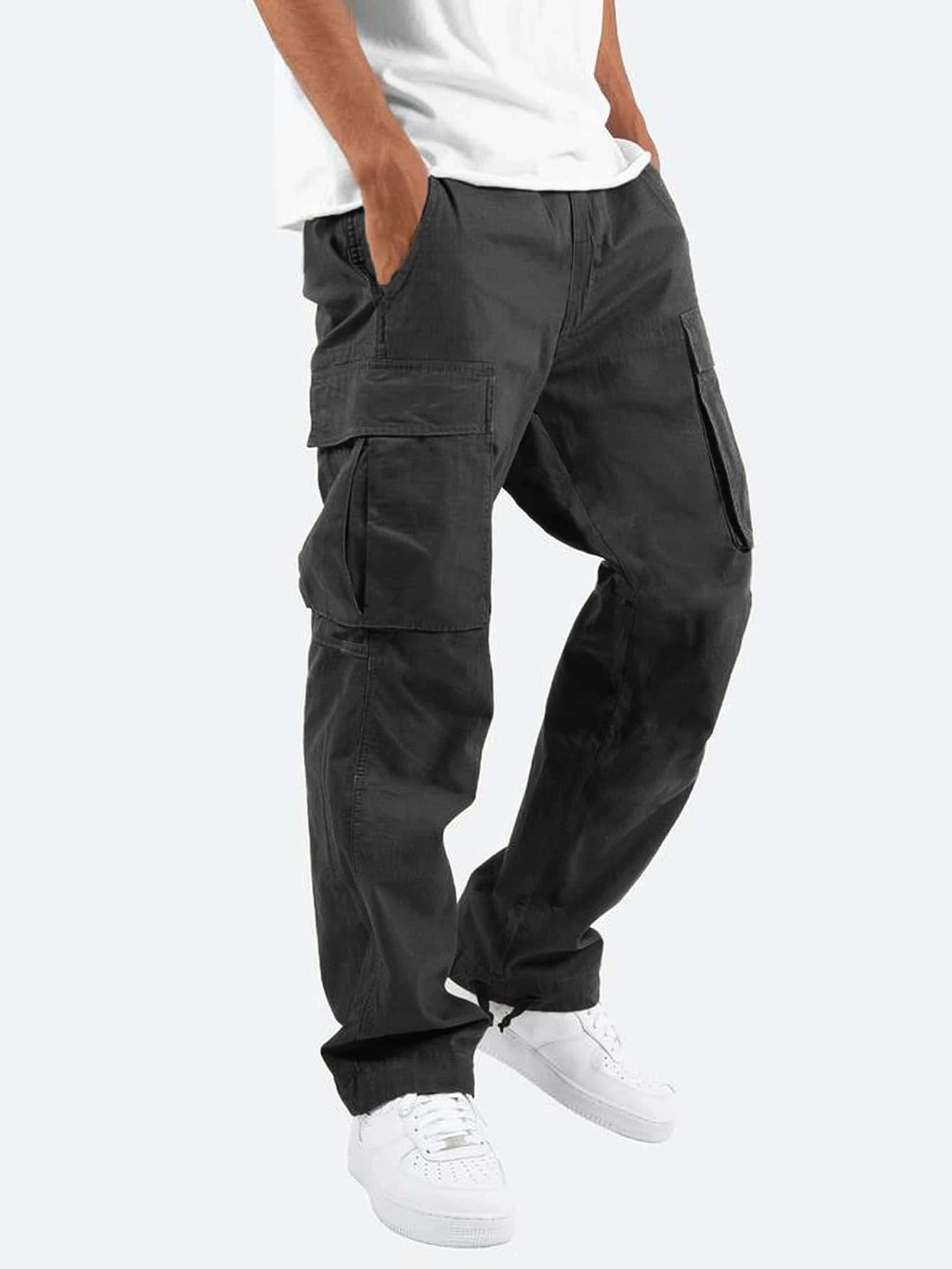 Men's Relaxed Fit Cargo Pants with Multiple Utility Pockets
