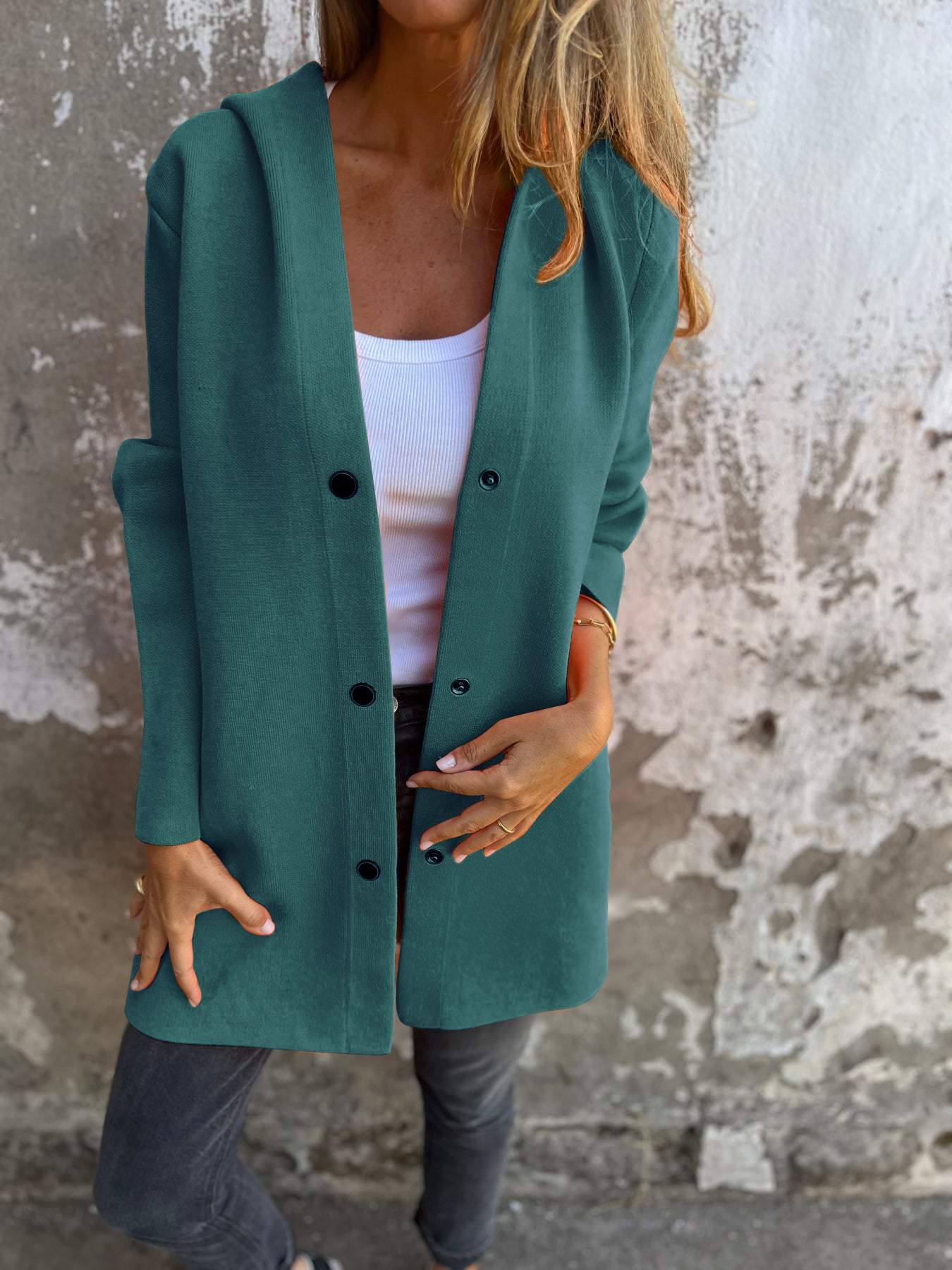 Women's Spring Jacket with Button Details