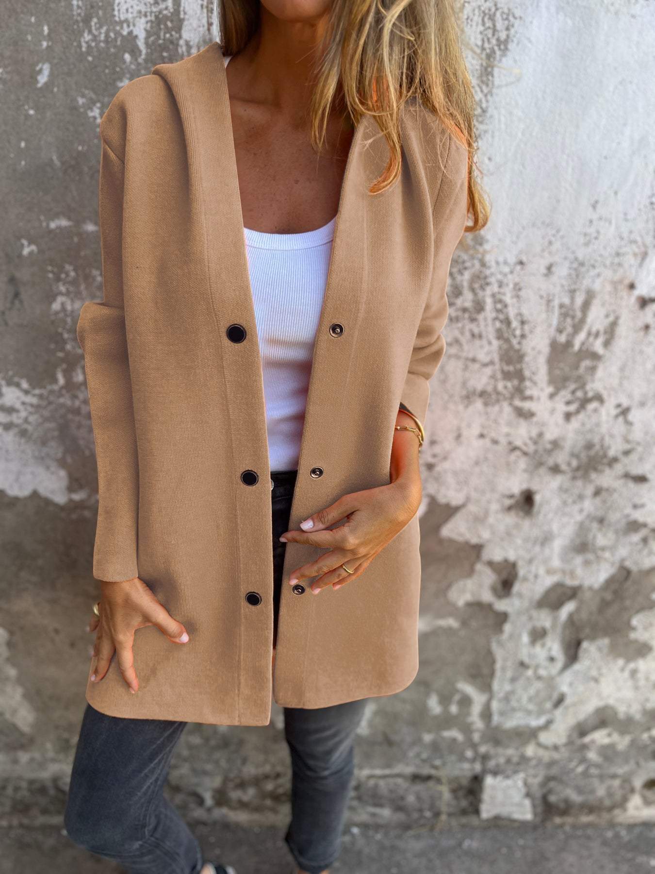 Women's Spring Jacket with Button Details