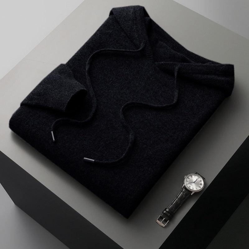 Men's Minimalist Hoodie with Drawstring Hood and Clean Finish