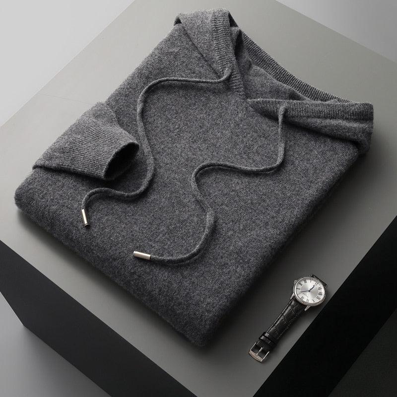 Men's Minimalist Hoodie with Drawstring Hood and Clean Finish