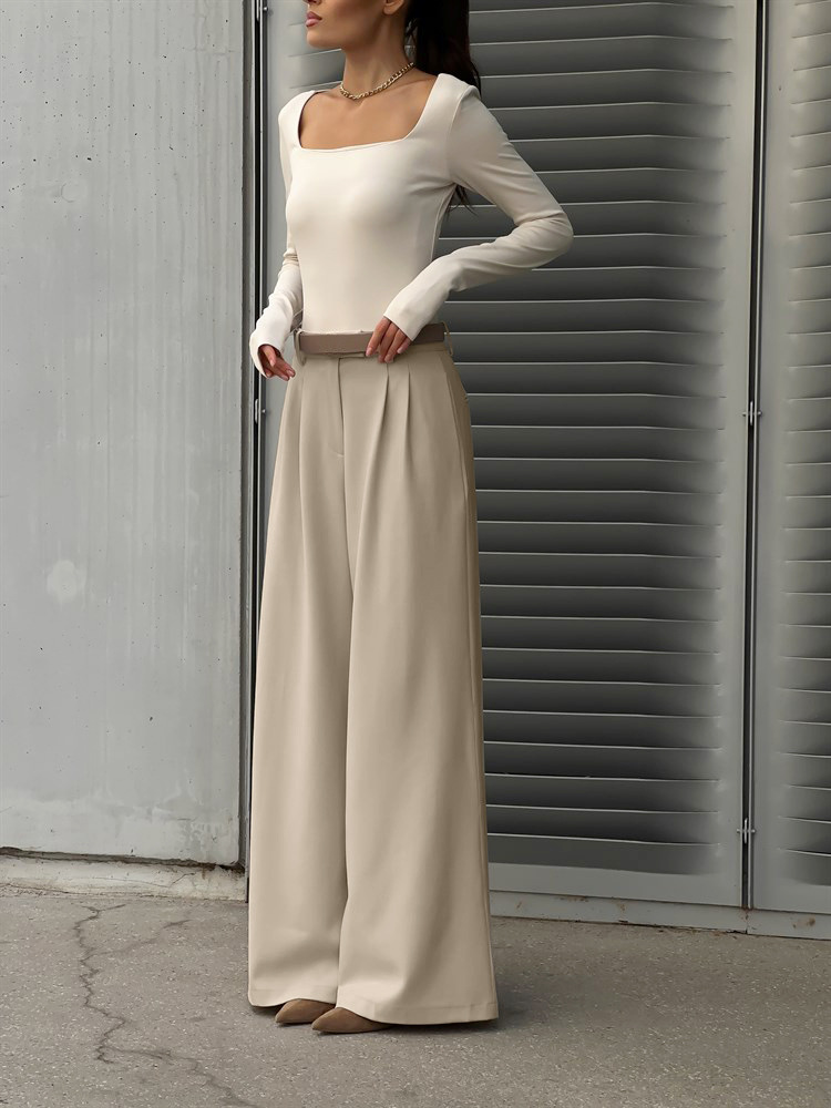 Women's wide suit trousers