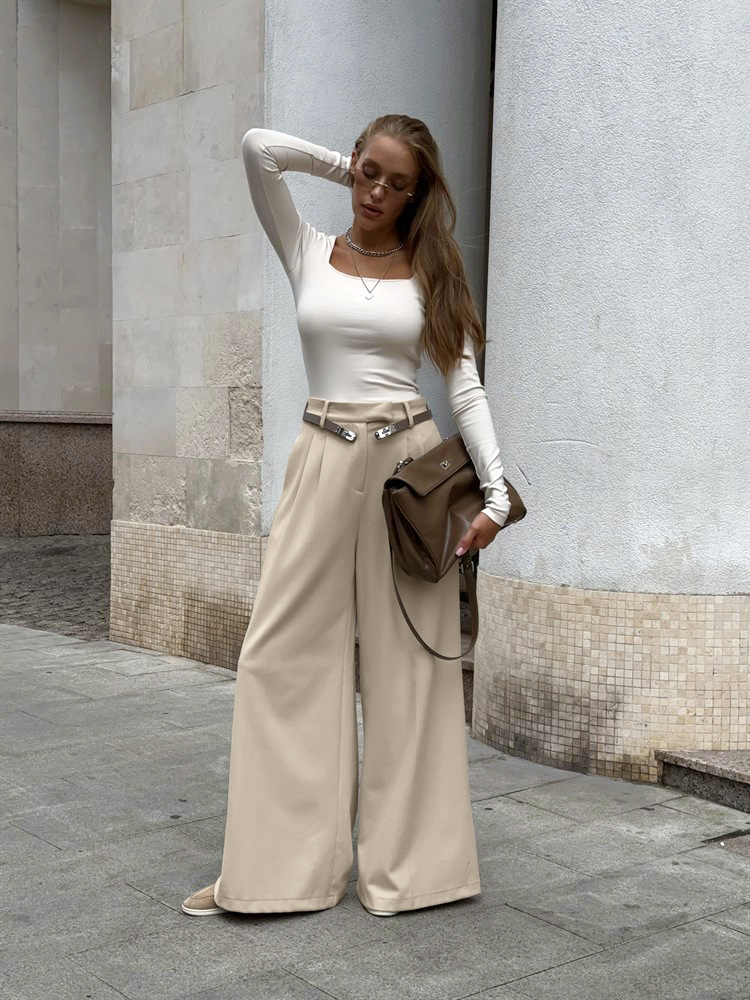 Women's wide suit trousers