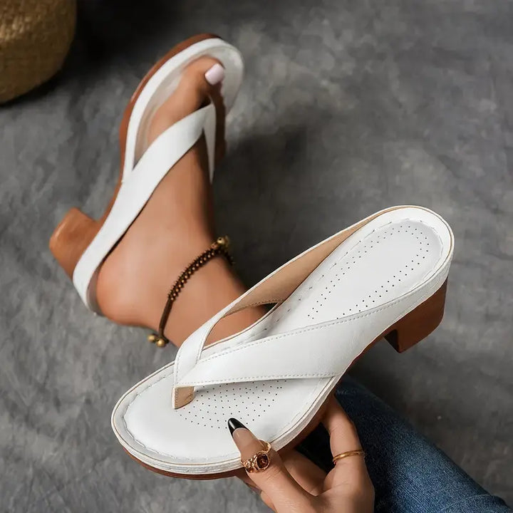 Women's Platform Heel Flip-Flop Sandals