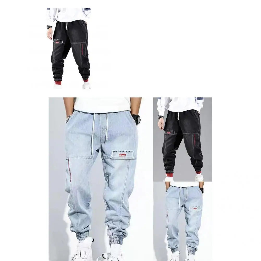 Men's Hip Hop Cargo Pants with Multiple Pockets