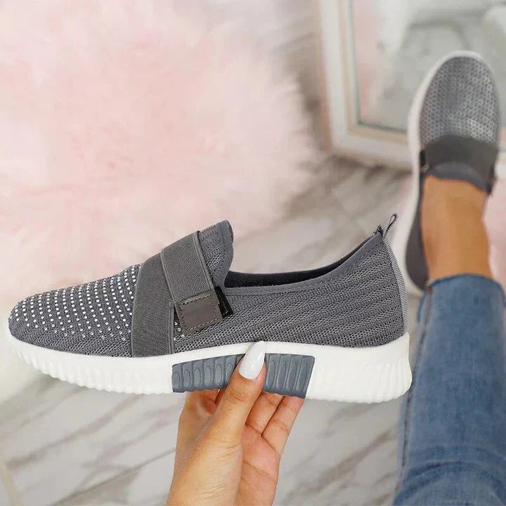 Women’s Slip-On Orthopedic Sneakers – Breathable Velcro Walking Shoes