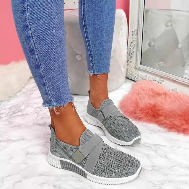 Women’s Slip-On Orthopedic Sneakers – Breathable Velcro Walking Shoes