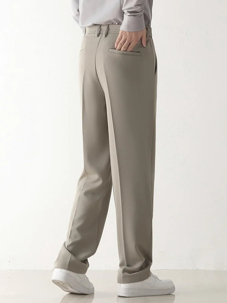 Men's Draped Formal Pants with Tapered Leg