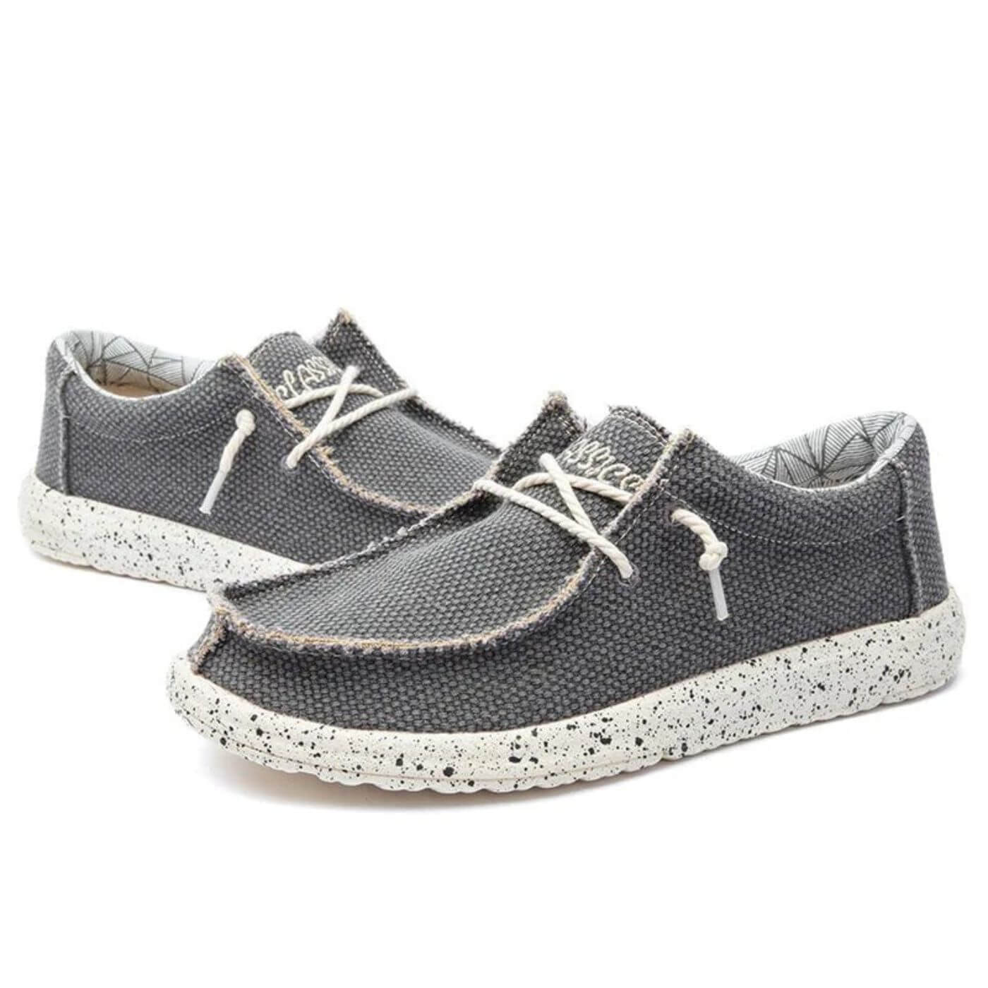 Men's Casual Lightweight Slip-On Shoes with Speckled Flexible Sole
