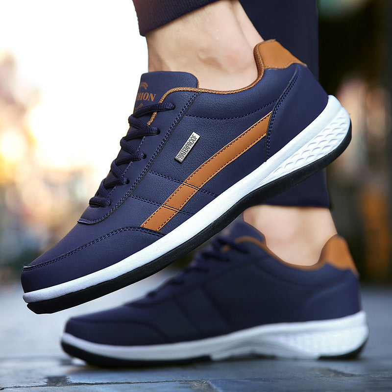 Men's Casual Lace-Up Sneakers with Cushioned Grip Sole
