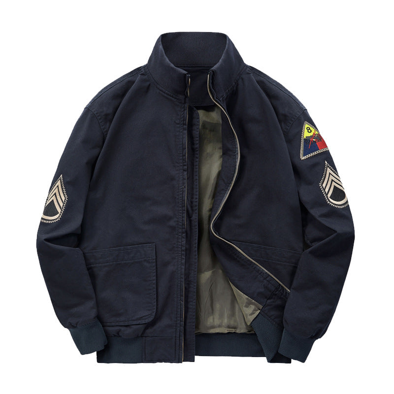 Men's bomber jacket with military details