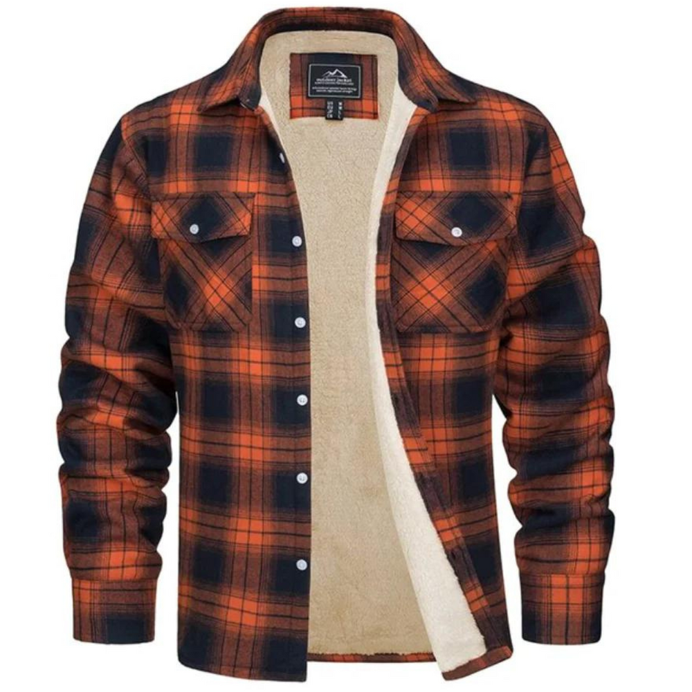 Men’s Checked Hooded Jacket | Warm Lined main image 0