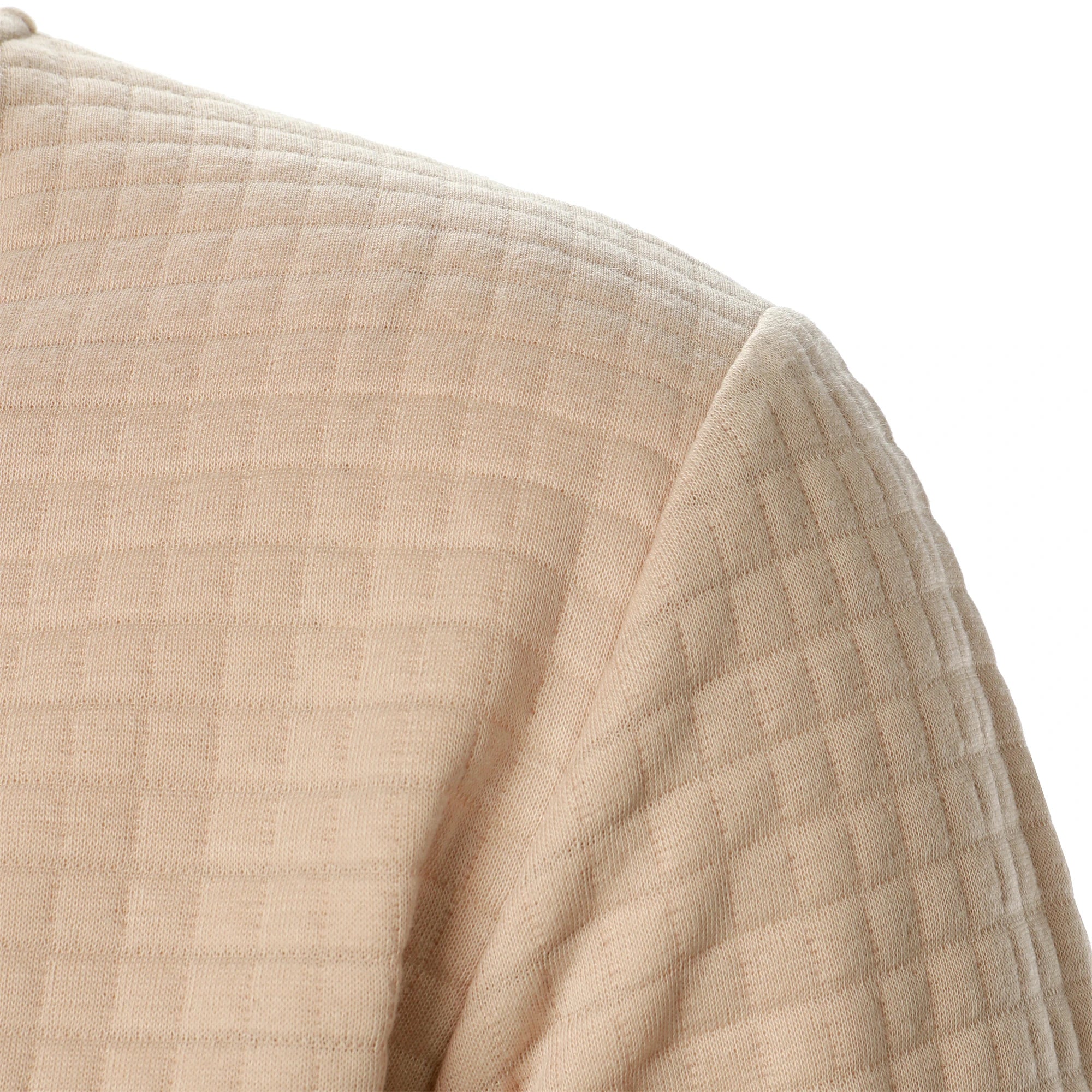 Men's Zip-Up Stand Collar Cardigan Jacket with Quilted Texture