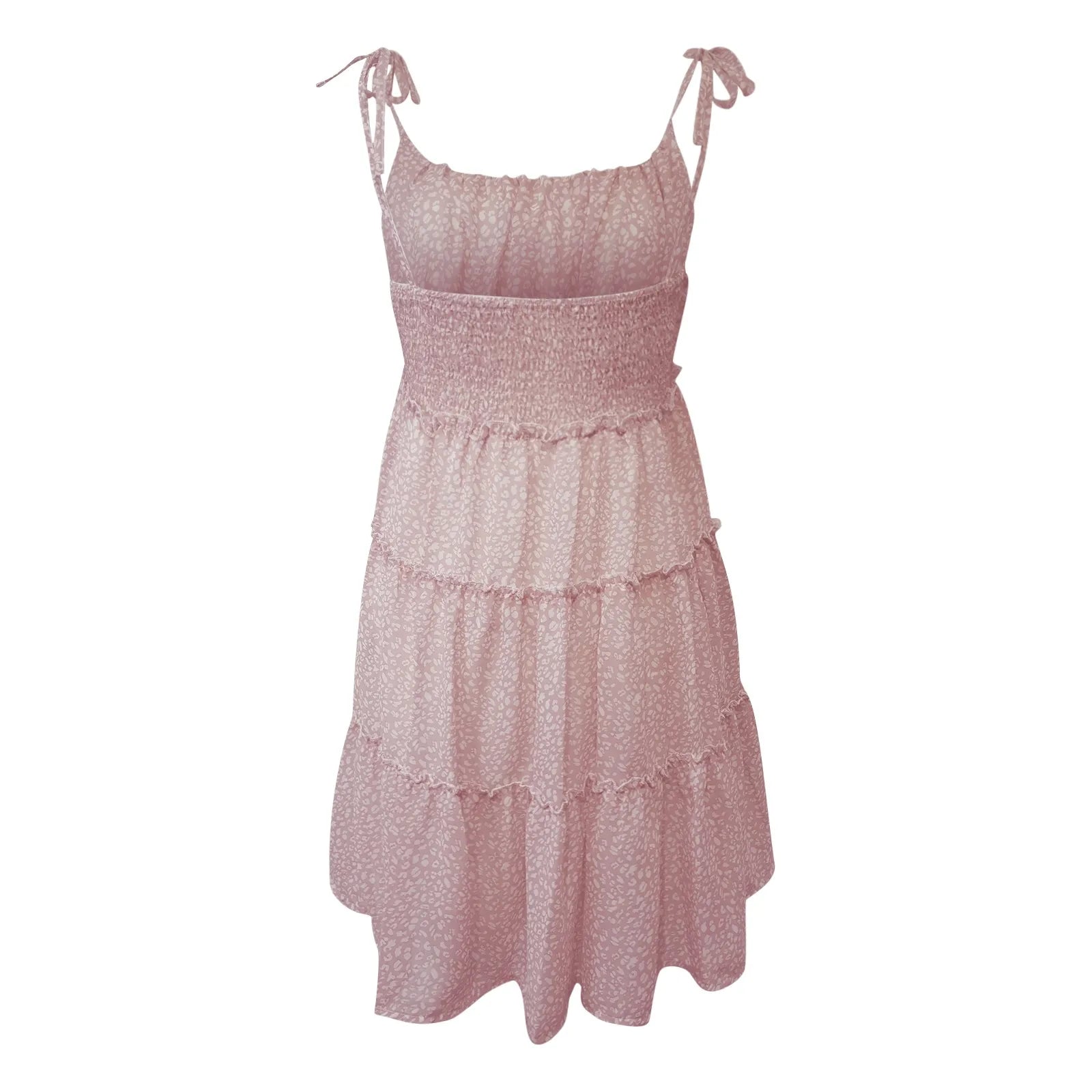 Women’s Floral Spaghetti Strap Mini Dress with Short Hem