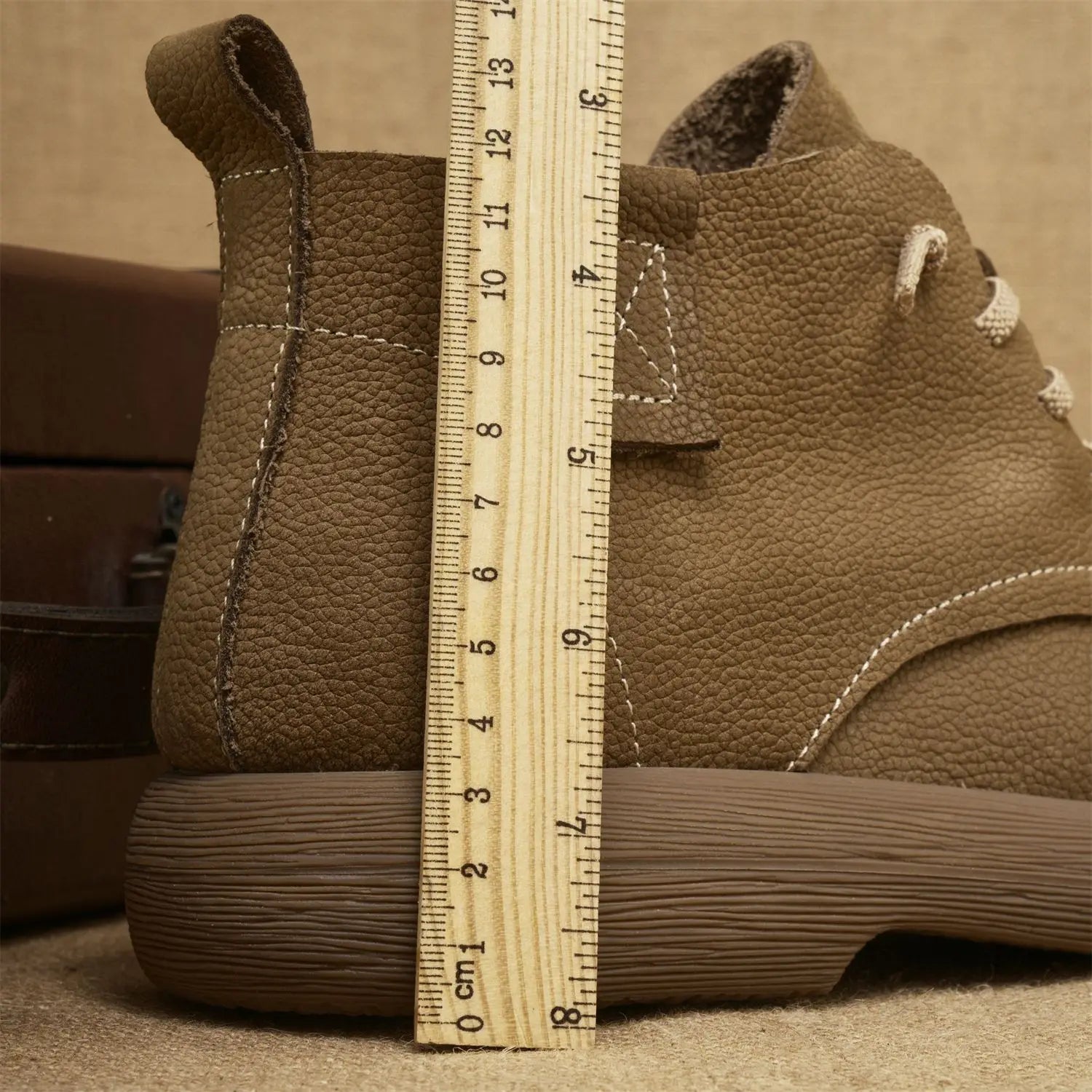 Men’s Ankle Soft Sole Vintage Lace-Up Short Workwear Boots