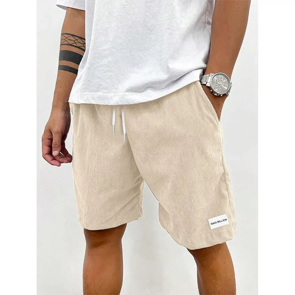 Men's Casual Drawstring Shorts with Relaxed Fit and Side Pockets