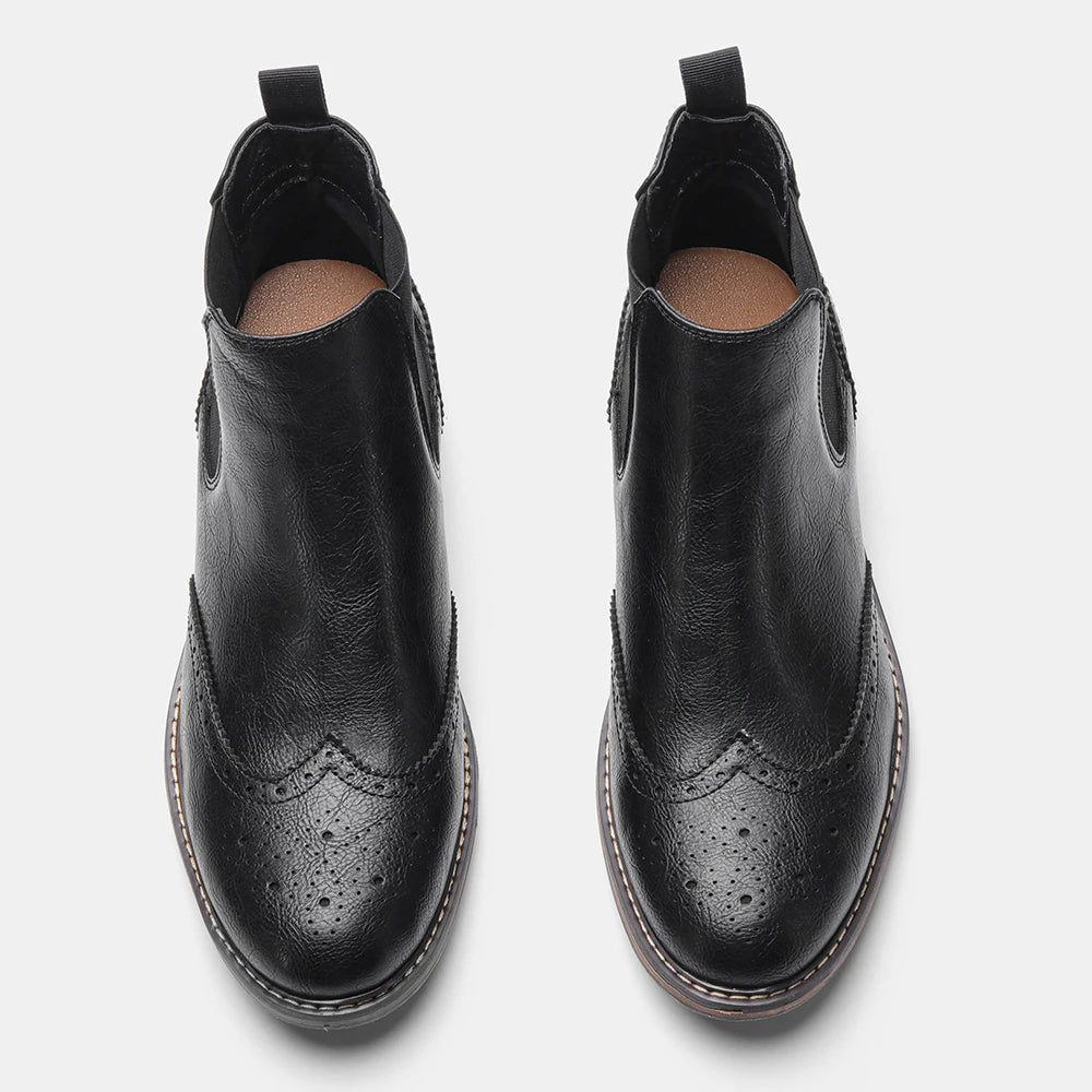 Men’s Chelsea Classic Ankle Boots Brogue Style Timeless Design