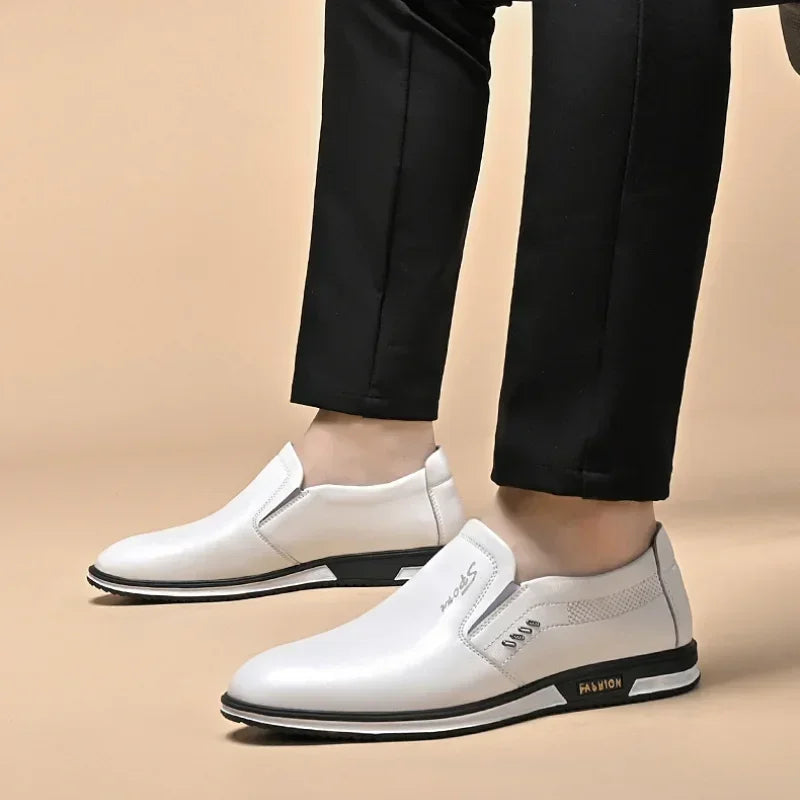 Men's Designer Loafers with Perforated Upper