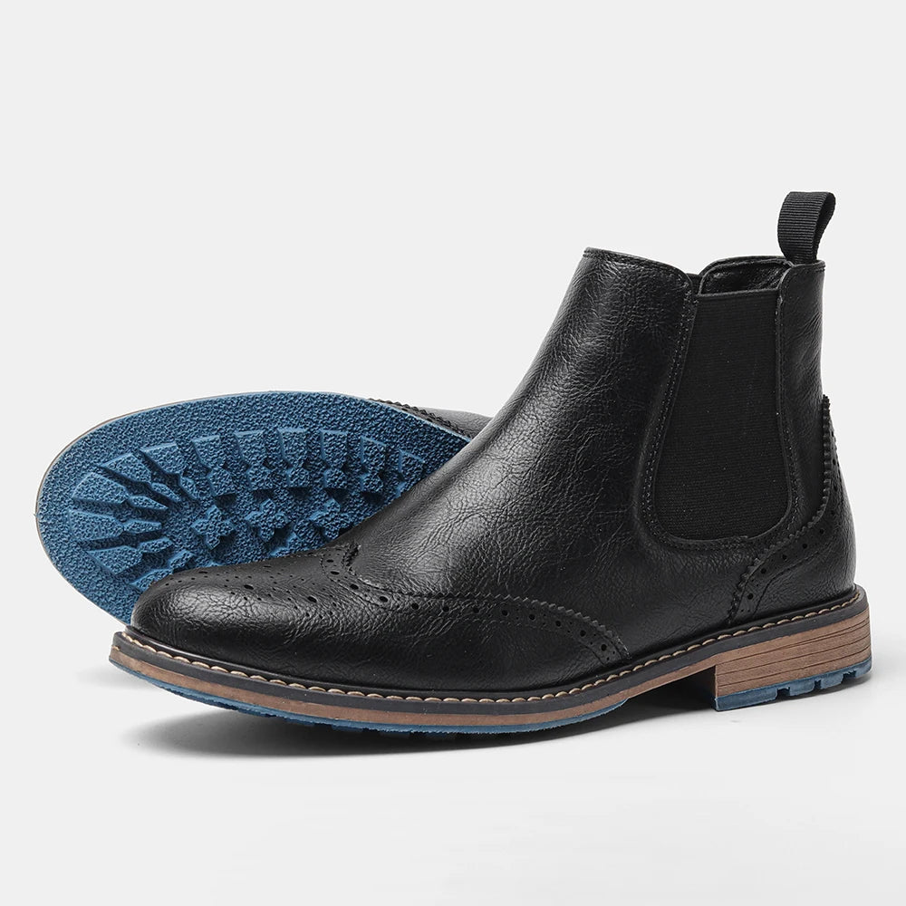 Men’s Chelsea Classic Ankle Boots Brogue Style Timeless Design