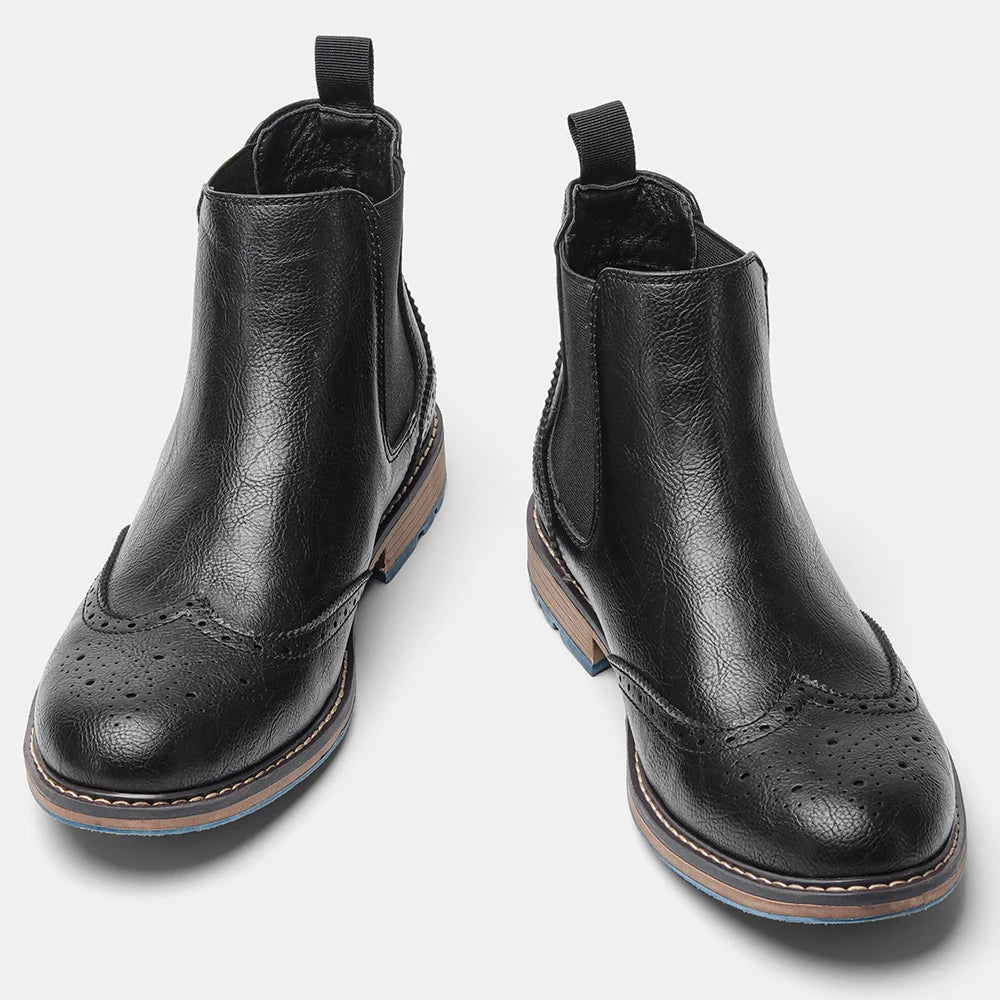 Men’s Chelsea Classic Ankle Boots Brogue Style Timeless Design
