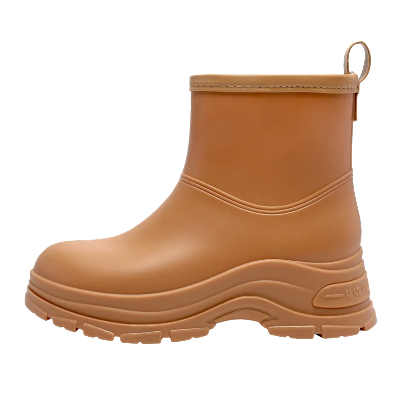 Women’s Waterproof Mid-Calf Boots with Slip-Resistant Thick Outsole