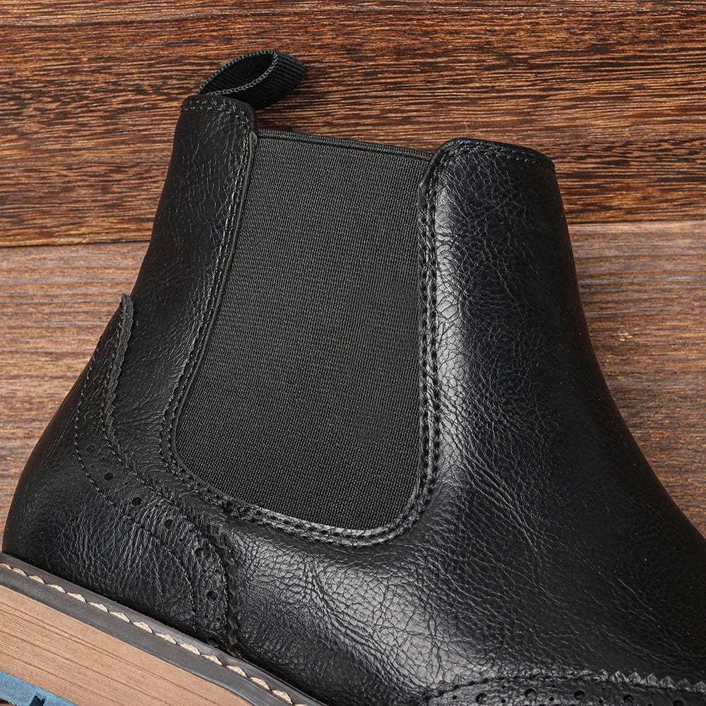 Men’s Chelsea Classic Ankle Boots Brogue Style Timeless Design